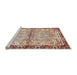 Sideview of Machine Washable Traditional Cherry Red Rug, wshtr4337