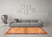 Machine Washable Persian Orange Traditional Area Rugs in a Living Room, wshtr4337org