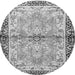 Square Persian Gray Traditional Rug, tr4337gry