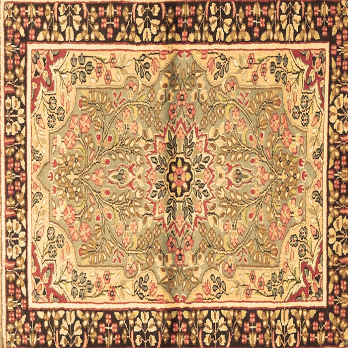 Square Persian Brown Traditional Rug, tr4337brn
