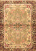 Machine Washable Persian Brown Traditional Rug, wshtr4337brn