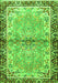 Serging Thickness of Machine Washable Persian Green Traditional Area Rugs, wshtr4337grn