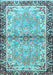 Machine Washable Persian Light Blue Traditional Rug, wshtr4337lblu