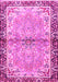 Machine Washable Persian Pink Traditional Rug, wshtr4337pnk