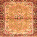 Serging Thickness of Persian Orange Traditional Rug, tr4337org