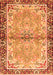 Serging Thickness of Machine Washable Persian Orange Traditional Area Rugs, wshtr4337org