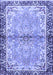 Machine Washable Persian Blue Traditional Rug, wshtr4337blu