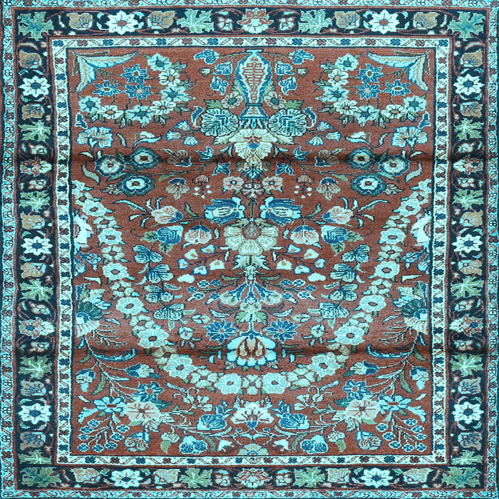 Square Persian Light Blue Traditional Rug, tr4338lblu