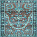 Square Persian Light Blue Traditional Rug, tr4338lblu