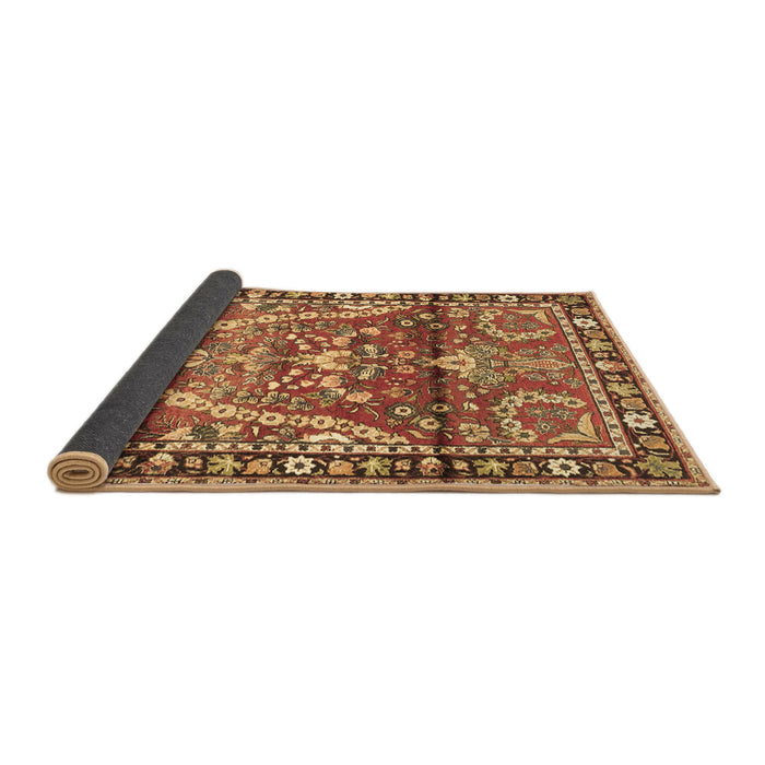 Sideview of Persian Brown Traditional Rug, tr4338brn