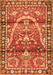 Serging Thickness of Machine Washable Persian Orange Traditional Area Rugs, wshtr4338org