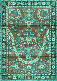 Persian Turquoise Traditional Rug, tr4338turq