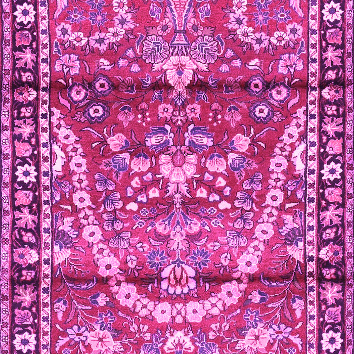 Machine Washable Persian Pink Traditional Rug, wshtr4338pnk