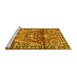 Sideview of Machine Washable Persian Yellow Traditional Rug, wshtr4338yw