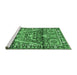 Sideview of Machine Washable Persian Emerald Green Traditional Area Rugs, wshtr4338emgrn