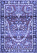 Machine Washable Persian Blue Traditional Rug, wshtr4338blu