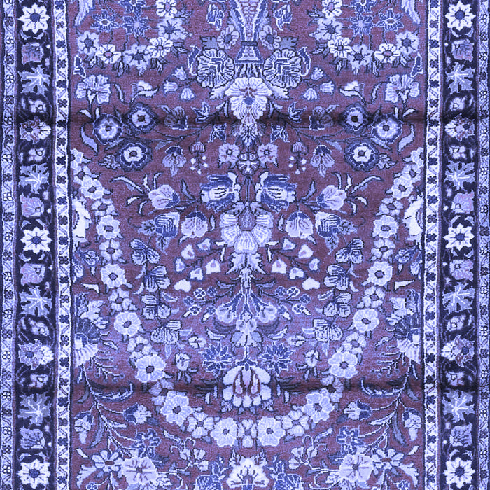 Machine Washable Persian Blue Traditional Rug, wshtr4338blu