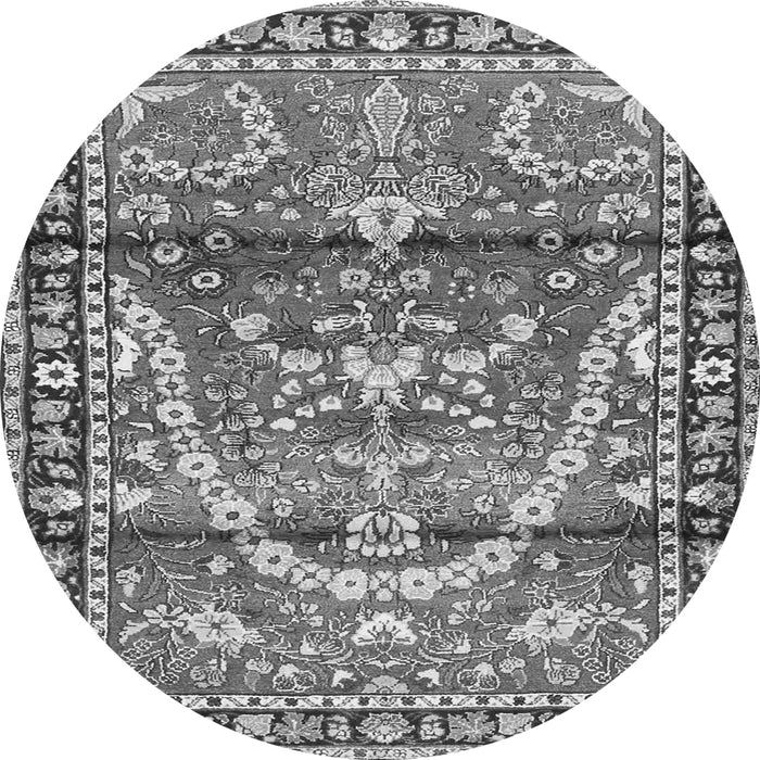 Square Persian Gray Traditional Rug, tr4338gry
