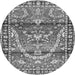 Square Persian Gray Traditional Rug, tr4338gry