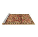 Sideview of Machine Washable Persian Brown Traditional Rug, wshtr4338brn