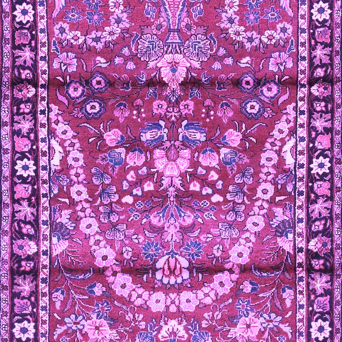 Machine Washable Persian Purple Traditional Area Rugs, wshtr4338pur