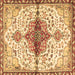 Square Machine Washable Persian Brown Traditional Rug, wshtr4339brn