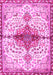 Machine Washable Persian Pink Traditional Rug, wshtr4339pnk