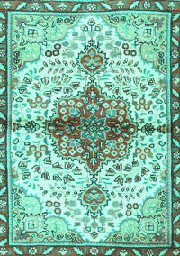 Persian Turquoise Traditional Rug, tr4339turq