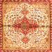 Serging Thickness of Persian Orange Traditional Rug, tr4339org