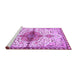 Sideview of Machine Washable Persian Purple Traditional Area Rugs, wshtr4339pur