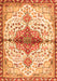 Serging Thickness of Machine Washable Persian Orange Traditional Area Rugs, wshtr4339org