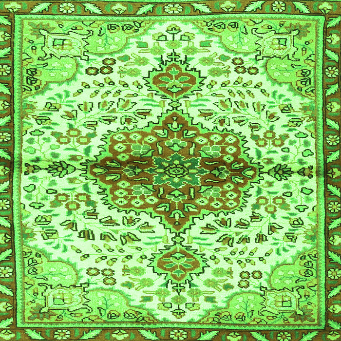 Serging Thickness of Persian Green Traditional Rug, tr4339grn