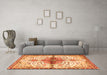 Machine Washable Persian Orange Traditional Area Rugs in a Living Room, wshtr4339org