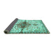 Sideview of Persian Turquoise Traditional Rug, tr4339turq