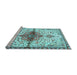 Sideview of Machine Washable Persian Light Blue Traditional Rug, wshtr4339lblu