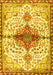 Machine Washable Persian Yellow Traditional Rug, wshtr4339yw