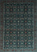 Machine Washable Persian Light Blue Traditional Rug, wshtr433lblu