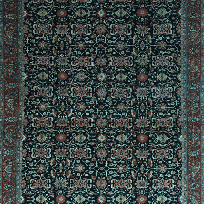 Machine Washable Persian Light Blue Traditional Rug, wshtr433lblu