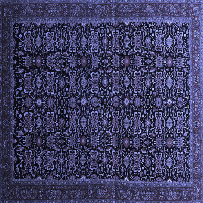 Square Persian Blue Traditional Rug, tr433blu