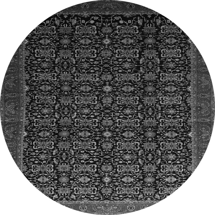 Machine Washable Persian Gray Traditional Rug, wshtr433gry