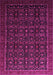 Machine Washable Persian Pink Traditional Rug, wshtr433pnk