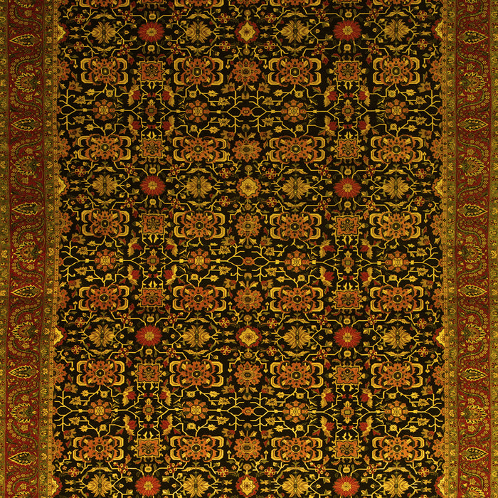 Machine Washable Persian Yellow Traditional Rug, wshtr433yw