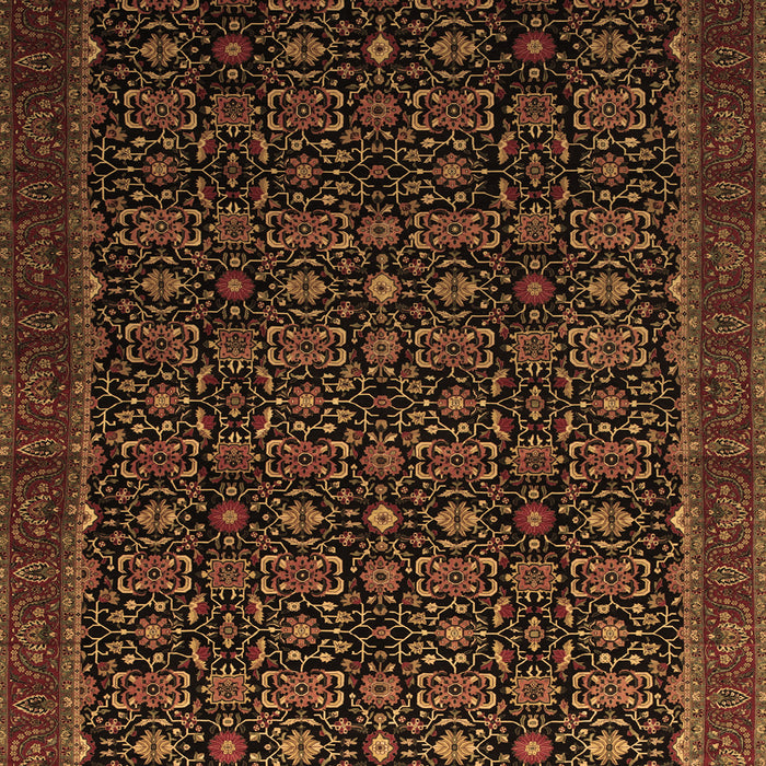 Machine Washable Persian Brown Traditional Rug, wshtr433brn