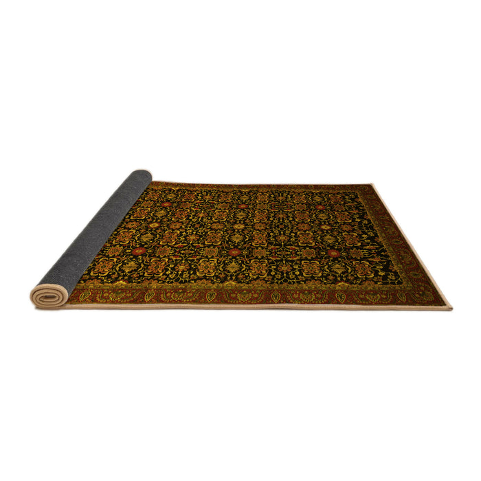 Sideview of Persian Yellow Traditional Rug, tr433yw