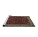 Sideview of Machine Washable Traditional Brown Rug, wshtr434