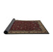 Sideview of Traditional Brown Persian Rug, tr434