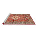 Sideview of Machine Washable Traditional Sandy Brown Rug, wshtr4340