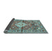 Sideview of Medallion Light Blue Traditional Rug, tr4340lblu