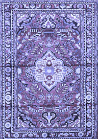 Medallion Blue Traditional Rug, tr4340blu