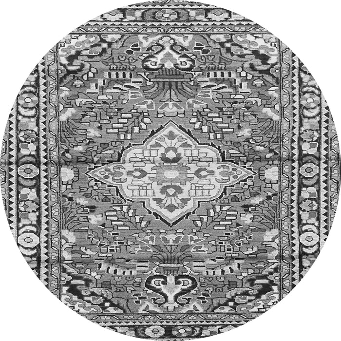 Square Medallion Gray Traditional Rug, tr4340gry